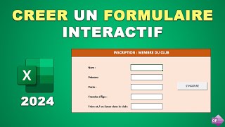 Comment Créer un Formulaire de Saisie Excel  Tutoriel Complet [upl. by Khalid]