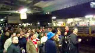 Reading v Arsenal spurs fan at station [upl. by Erroll]