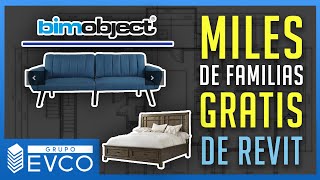 🎁Como DESCARGAR FAMILIAS Revit GRATIS🎁  BIM OBJECT [upl. by Rafi]