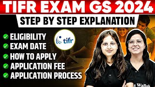 TIFR GS EXAM 2024  How to Fill Application Form  Eligibility  Exam Date StepbyStep Explanation [upl. by Eetnom762]