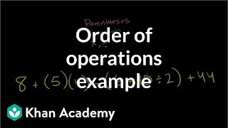 Order of operations example  Arithmetic properties  PreAlgebra  Khan Academy [upl. by Asilim]