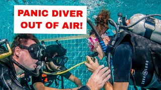 PADI Rescue Diver Exercise 4  Running Out of Air Scuba Diving [upl. by Polish493]