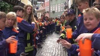 Waterchallenge der Thüringer Jugendfeuerwehr gegen die Berufsfeuerwehr Erfurt [upl. by Munroe]