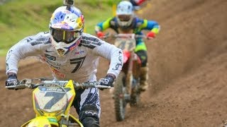 James Stewart vs Trey Canard Final Three Laps  2013 Spring Creek MX 450 Moto 1 [upl. by Llehcsreh377]