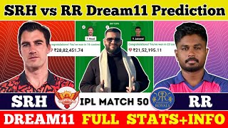 SRH vs RR Dream11 PredictionSRH vs RR Dream11SRH vs RR Dream11 Team [upl. by Sheridan]