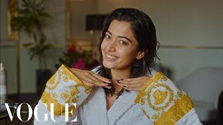 Rashmika Mandanna gets ready for Versace at Milan Fashion Week  Last Looks  Vogue India [upl. by Ruon]