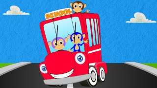 Wheels on the bus  Nursery Rhymes For Kids and childrens songs [upl. by Poock]