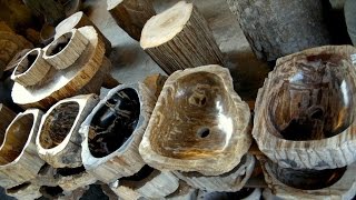 Petrified Wood Bathroom Sink [upl. by Ydne240]