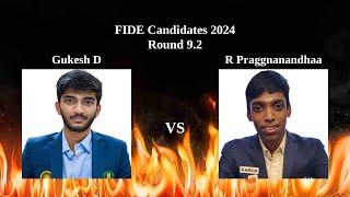 Gukesh D vs R Praggnanandhaa  Round 92  FIDE Candidates 2024 [upl. by Noram59]