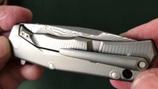 Old Guys Gentleman Flippers 11 Lion Steel TRE Thor Damascus [upl. by Yhtimit318]