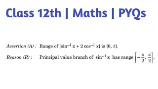 AssertionARange of arcsinX2arccosx is 0π ReasonRPrincipal value branch of arcsinx [upl. by Euqenimod]