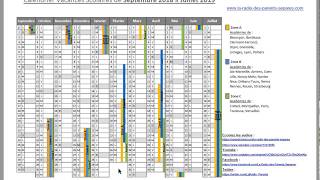 GRATUIT  CALENDRIER VACANCES SCOLAIRES 20182019 [upl. by Misha605]