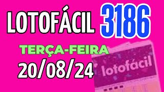 Lotofácil 3186  Resultado Lotofácil concurso 3186 [upl. by Atekal]