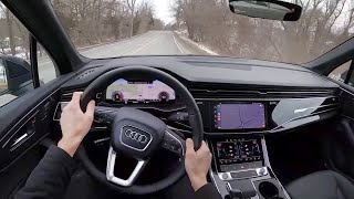 2021 Audi Q7 45 Premium  POV Driving Impressions [upl. by Glynis]