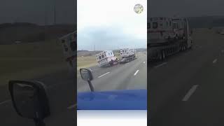 The Ambulance Falls off the Trailer shorts truck accident [upl. by Malek]