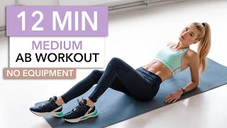 12 MIN AB WORKOUT  Medium Level  No Equipment I Pamela Reif [upl. by Laszlo678]