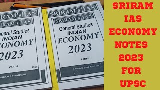 Sriram IAS Economy Notes 2023 For UPSC Unboxing amp Review [upl. by Drye]