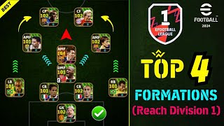 Top 4 Quick Counter Best Formations In eFootball 2024 Mobile 🥵 ✅ Custom Formations 🔥 [upl. by Acinimod]