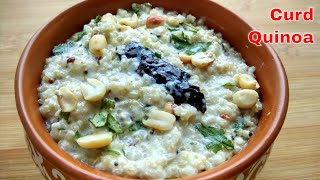 Curd Quinoa recipe  Dahi Quinoa  Curd Quinoa Recipe For Weight Loss  Indian Style Quinoa Recipe [upl. by Nirmak497]