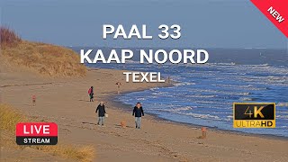 Kaap Noord  Paal 33 Texel  webcam live 4K  TexelinformatieNL [upl. by Socram]