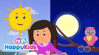 Different Times of The Day  Learning Songs Collection For Kids Children And Babies  Happy Kids [upl. by Berglund]