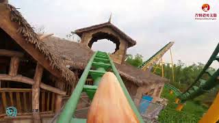 Ceratops Chariot Vekoma Family Boomerang CoasterRebound at Zigong Fantawild Dinosaur Kingdom POV [upl. by Dobbins]