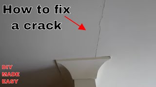 How to fix a crack in a wall or ceiling  DIY [upl. by Nobie414]