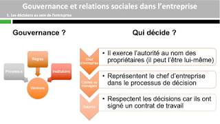 Gouvernance et Relations sociales dans lentreprise [upl. by Celinda755]