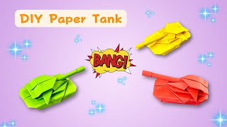 DIY Paper Tank  How to Make A Paper Tank  Paper Craft [upl. by Hairahcez878]