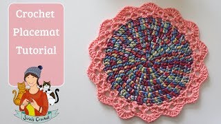 Crochet Placemat Tutorial [upl. by Ibba]