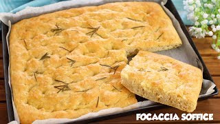 FOCACCIA SOFFICE Ricetta Facile SENZA IMPASTO  Easy Focaccia Recipe [upl. by Demetre]