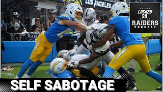 Las Veags Raiders suffer a selfinflicted loss to the LA Chargers [upl. by Nonnek]