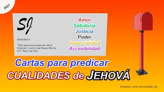 💌 Cartas JW para predicar sobre Cualidades de JEHOVÁ 💌 [upl. by Rebmeced]