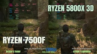 Ryzen 5800x3d vs Ryzen 7500f in 2024 [upl. by Lleuqram]