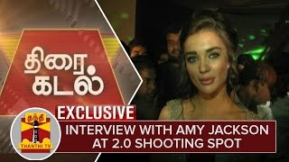 Exclusive Interview with Amy Jackson at 20 shooting spot  Thanthi TV [upl. by Iniffit]