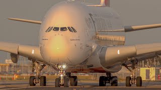 STUNNING EMIRATES A380 Take Off [upl. by Soiritos582]