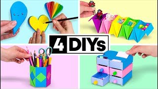 4 Bricolages À Réaliser En 5 Minutes  FABRIQUE TES PROPRES FOURNITURES SCOLAIRES [upl. by Johannessen556]