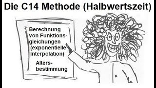 Die C14 Methode Berechnung der Halbwertszeit mit Hilfe einer Formel  Mathematik beim Mathe Schmid [upl. by Roede]