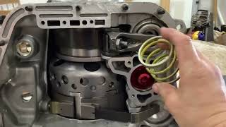 Spacing the Reverse servo spring for faster piston return to disengage low band quicker Billet drum [upl. by Smiga]