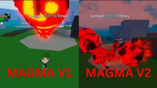 Comparing Magma V1 And V2  King Legacy UPDATE 6 [upl. by Akimahc]