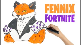 How to Draw the Fennix Skin From Fortnite [upl. by Adekram854]