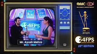 Actor amp YouTuber Ayush Mehra at MAAC 24FPS International Animation Awards 2023 [upl. by Emsmus]