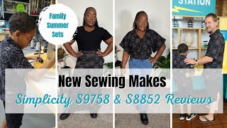 New Sewing Makes  Simplicity S9758 Pattern Reviews Family Sets [upl. by Ehtyde]