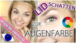 PERFEKTER Lidschatten zur AUGENFARBE  Tipps um Augen zum STRAHLEN zu BRINGEN  MädchenMontag [upl. by Htur]