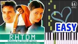 Sach Keh Raha Hai Deewana  RHTDM 2001  EASY Piano Tutorial [upl. by Aynna60]