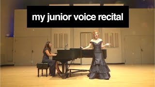 My Junior Voice Recital Rachel Samuels Soprano [upl. by Shellans]