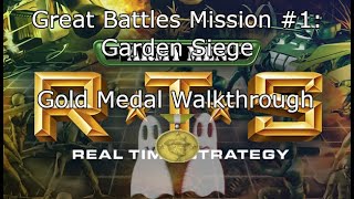 Army Men RTS Great Battles mission 1Garden Siege gold medal walkthrough [upl. by Newhall]