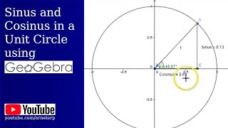 Sinus and Cosinus in a Unit Circle using Geogebra [upl. by Coralie]