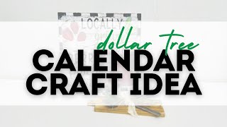 Dollar Tree calendar craft idea [upl. by Engedi363]