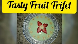 Fruit TrifleRecipe  Recipe of Banana Flavour Trifle  Recipe of trifle by cooking with fizzy [upl. by Coulson]